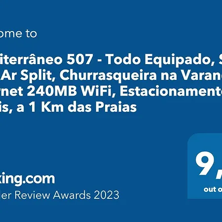 Mediterrâneo 507 - Todo Equipado, Ar Condicionado, Churrasqueira na Varanda, Internet Fibra 600MB, Estacionamento Grátis-3